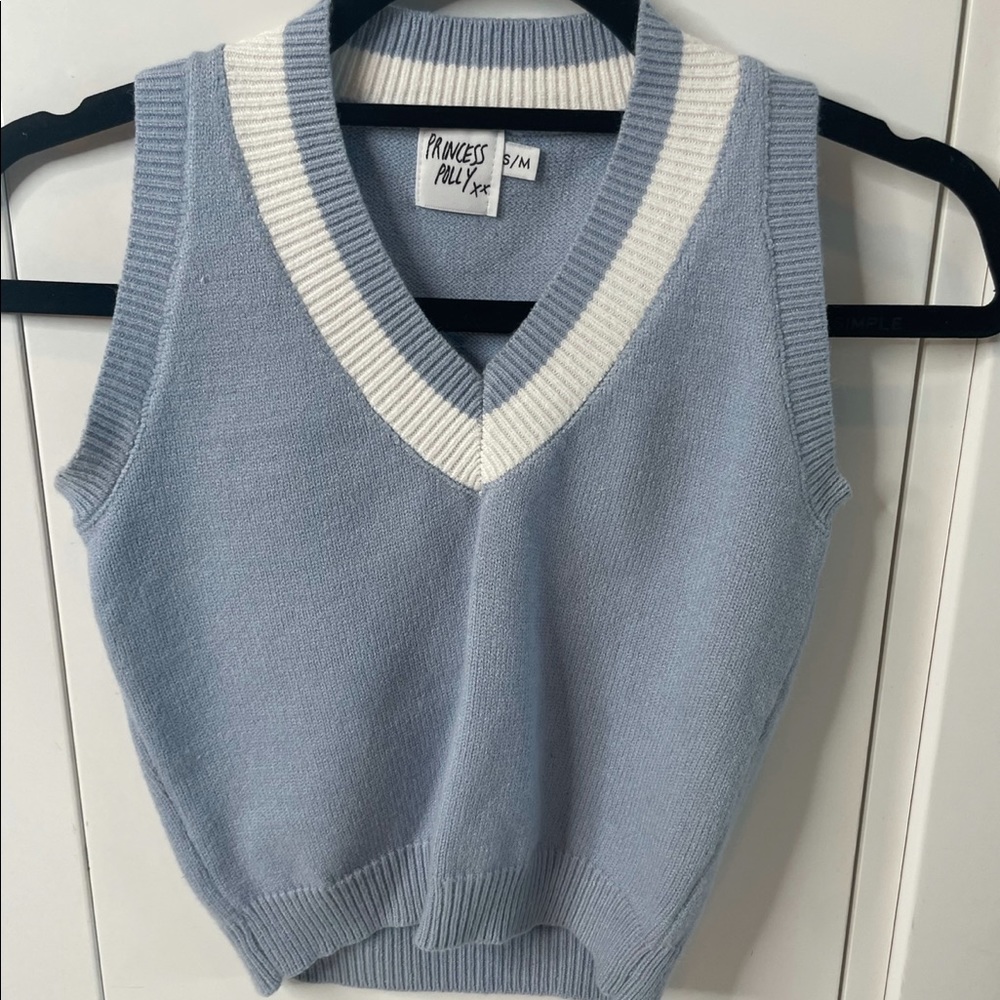 Princess Polly blue sweater vest
